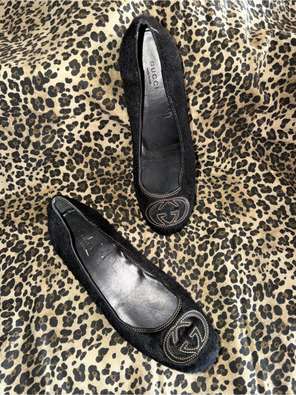 Gucci Pony Hair Flats